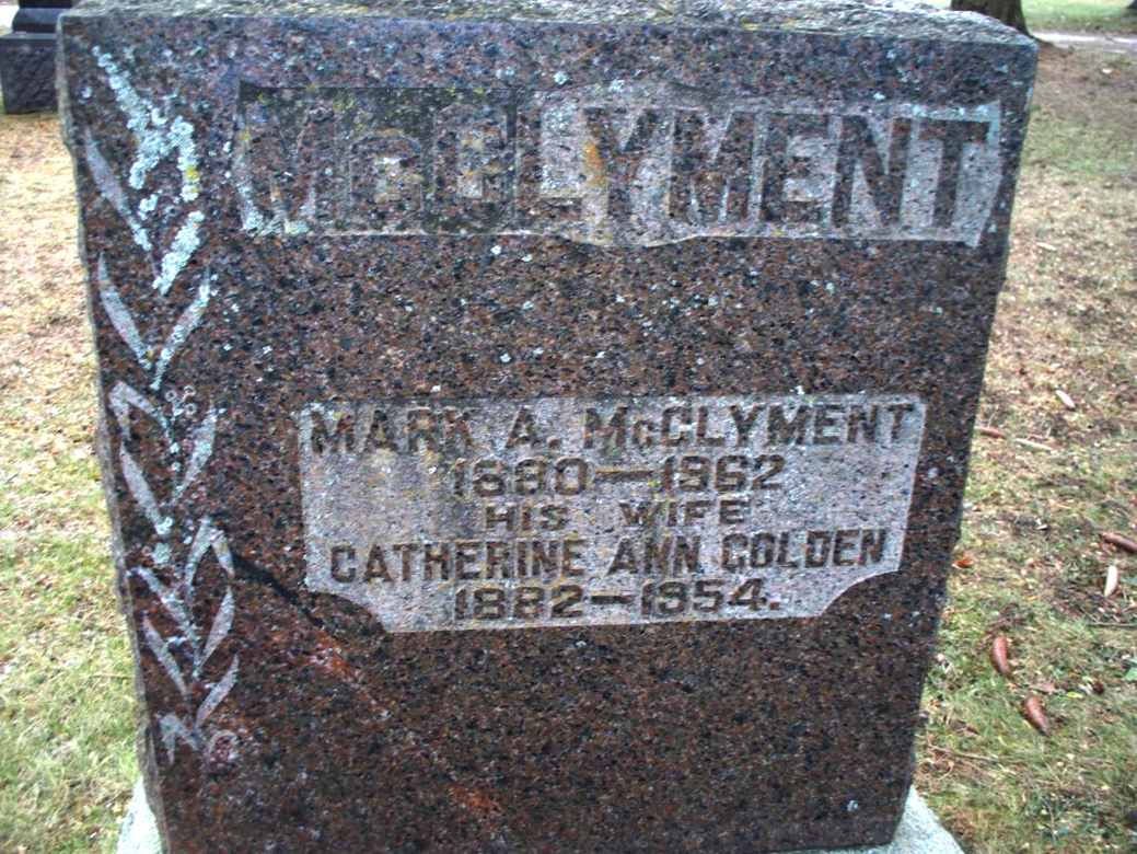 Photo of headstones/Catherine Ann Golden 1882-1954 hdstn Durham Cem Grey Co ON